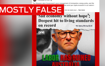 FactCheck: Pauline Hanson’s ‘worst’ per capita recession claim is mostly false