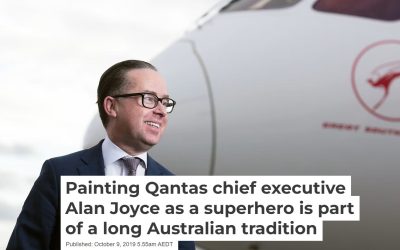 Analysis: Painting Qantas chief executive Alan Joyce as a superhero is part of a long Australian tradition
